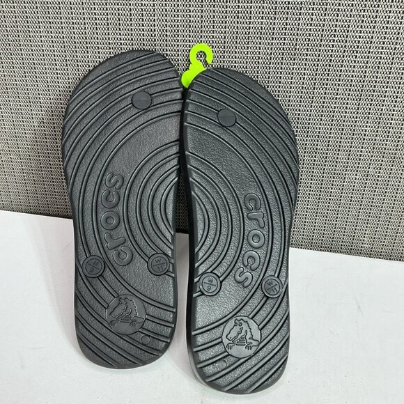 Crocs Flip Shoes Mens Size 9 Women’s 11 Thong Sandals Comfort Black - Picture 8 of 8